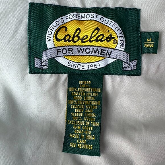 Cabela's Women's Hooded Rain Resistant Lined Zip Up Jacket, Size Medium, Sage - Picture 10 of 12